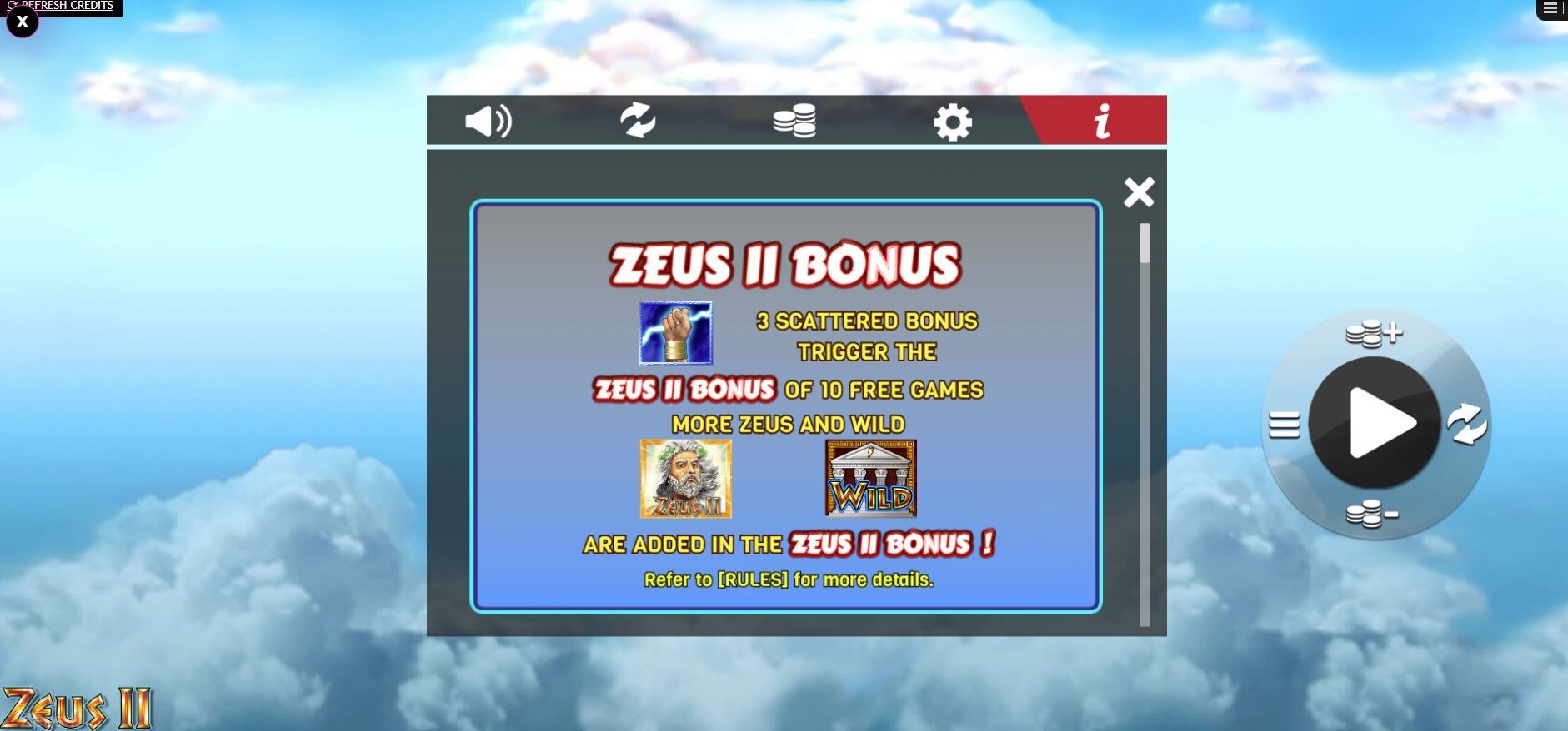 Zeus 2 scatter symbols